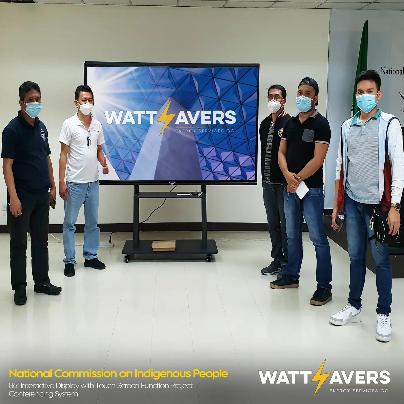 Wattsavers team with an interactive board delivered to an agency